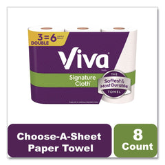 Viva 5.1 in. x 11 in. 1-Ply Signature Cloth Choose-A-Sheet Kitchen Roll Paper Towels - White (8/Carton)