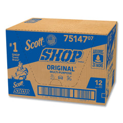 Scott 9.4 in. x 11 in. 1-Ply Standard Shop Towels - Blue (12/Carton)