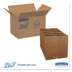 Scott 17 in. x 14.63 in. 1/8-Fold 2-Ply Dinner Napkins - White (10/Carton)