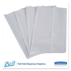 Scott 7 in. x 13.5 in. 1-Ply Tall-Fold Dispenser Napkins - White (20/Carton)