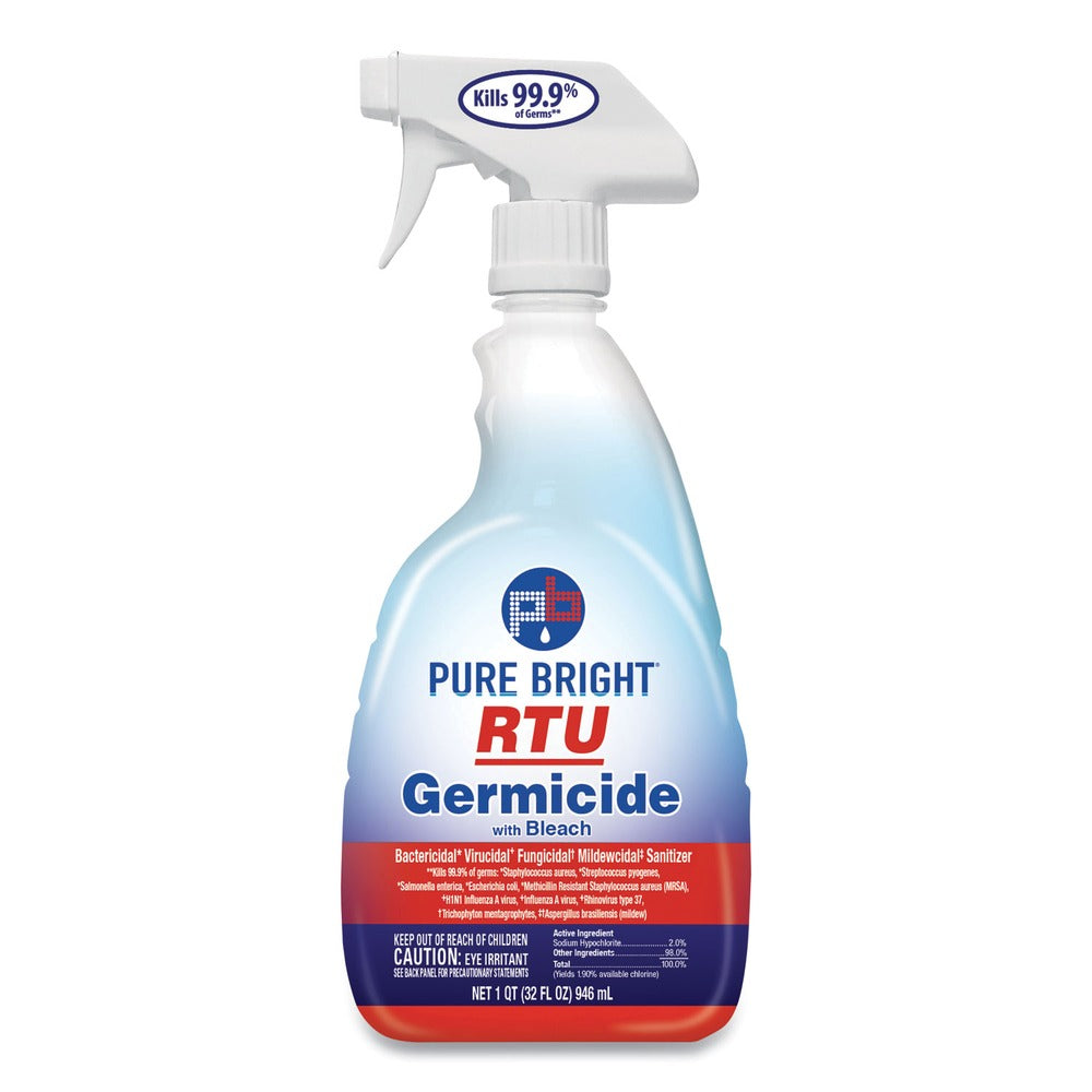 Pure Bright 32 oz. Spray Bottle RTU Germicide With Bleach - Fresh Scent (9/Carton)