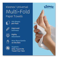 Kleenex Convenience 9.2 in. x 9.4 in. Multi-Fold Paper Towels - White (150/Pack, 8 Packs/Carton)