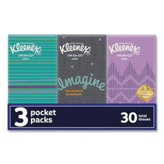 Kleenex On The Go Packs 3-Ply Facial Tissues - White (36/Carton)