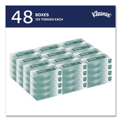 Kleenex Naturals 2-Ply 8.3 in. x 7.8 in. Flat Box Facial Tissues - White (125 Sheets/Box, 48 Boxes/Carton)