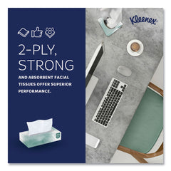 Kleenex Naturals 2-Ply Flat Box Facial Tissue for Business - White (125 Sheet/Box)