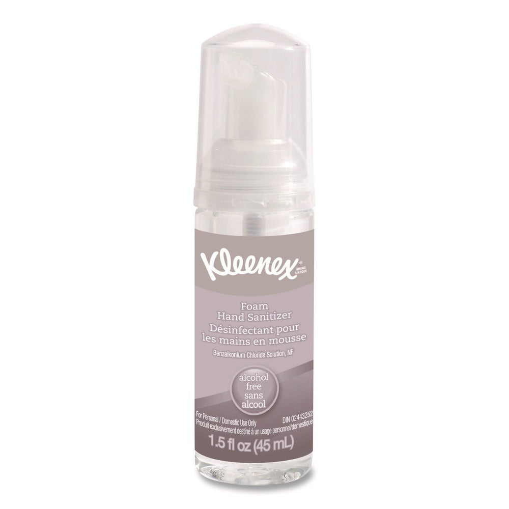 Kleenex 34136 1.5 oz. Pump Bottle Alcohol-Free Foam Hand Sanitizer - Unscented