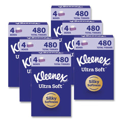 Kleenex Ultra Soft 3-Ply Facial Tissue - White (6/Carton)
