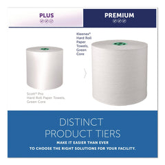Kleenex 7.5 in. x 700 ft. 1-Ply Hard Roll Paper Towels with Premium Absorbency Pockets - White/Green Core (6-Rolls/Carton)
