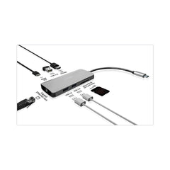 Kensington UH1400P USB-C 8-in-1 Driverless Mobile Hub - Black