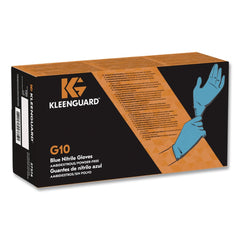 KleenGuard 9.5 in. Long 6 mil Thick Powder-Free G10 Nitrile Gloves - Medium Blue (10-Boxes/Carton)