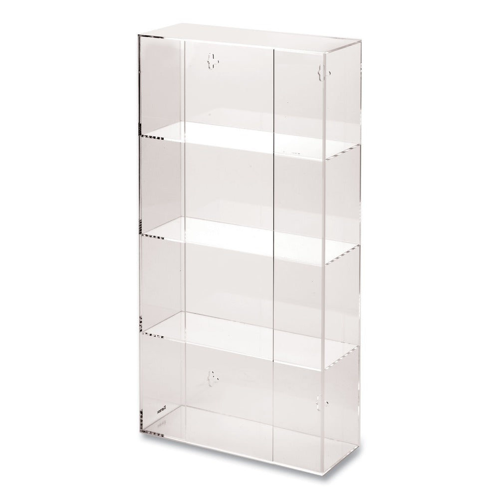 Kantek 10.5 in. x 4 in. x 21.25 in. Quad Glove Dispenser - Clear