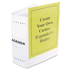 Charles Leonard VariCap 11 in. x 8.5 in. Expandable Binder with 2 Posts and 6 in. Capacity - White