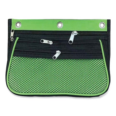 Charles Leonard 10.25 in. x 7.5 in. Three-Pocket Binder-Insertable Expandable Pencil Pouch - Assorted (3/Pack)