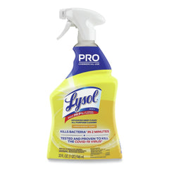 Professional LYSOL Brand 32 oz. Trigger Spray Bottle Advanced Deep Clean All Purpose Cleaner - Lemon Breeze (12/Carton)