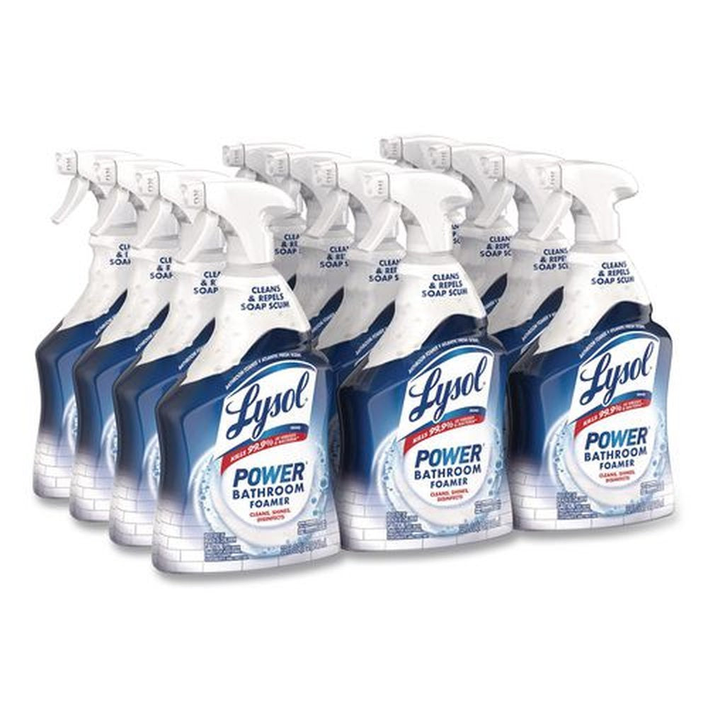LYSOL Brand 32 oz. Spray Bottle Liquid Disinfectant Power Bathroom Foamer - Atlantic Fresh Scent (12/Carton)