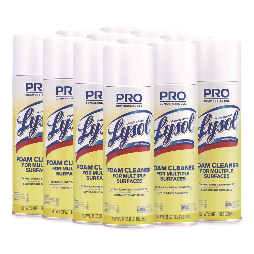 Professional LYSOL Brand 36241-02775 24 oz. Aerosol Spray Disinfectant Foam Cleaner (12/Carton)