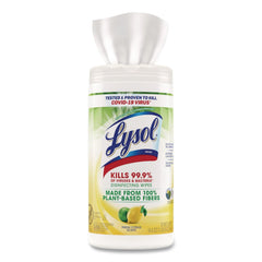 LYSOL Brand 7 in. x 7.25 in. 1-Ply Disinfecting Wipes II - Fresh Citrus/White