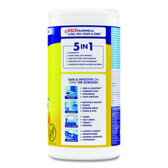 LYSOL Brand 7 in. x 7.25 in. 1-Ply Disinfecting Wipes - Lemon and Lime Blossom, White (80 Wipes/Canister)