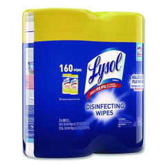 LYSOL Brand 1-Ply 7 in. x 7.25 in. Disinfecting Wipes - Lemon and Lime Blossom Scent, White (3/Carton)