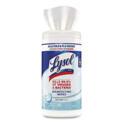 LYSOL Brand 7 in. x 7.25 in. 1-Ply Disinfecting Wipes - Crisp Linen/White