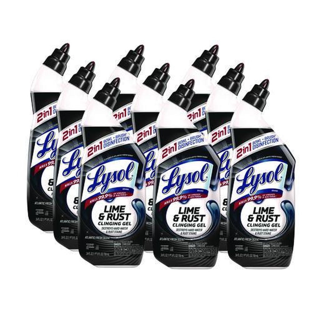 LYSOL Brand 24 oz Disinfectant Toilet Bowl Cleaner with Lime/Rust Remover - Atlantic Fresh Scent (9/Carton)