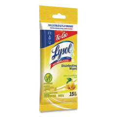 LYSOL Brand 6.69 in. x 7.87 in. 1-Ply Disinfecting Wipes Flatpacks - Lemon and Lime Blossom White (24/Carton)