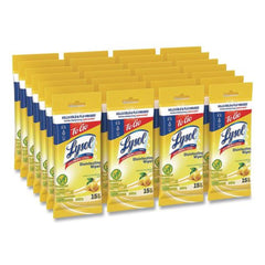 LYSOL Brand 6.69 in. x 7.87 in. 1-Ply Disinfecting Wipes Flatpacks - Lemon and Lime Blossom White (24/Carton)