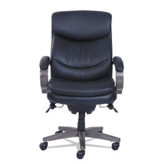 La-Z-Boy Woodbury High-Back Executive Chair, Supports Up To 300 Lb, 20.25-in To 23.25-in Seat Height, Black Seat/back, Weathered Gray Base