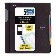 Five Star 11 in. x 8.5 in. Sheets 5-Subject Medium/College Rule Advance Wirebound Notebook - Randomly Assorted Cover Color