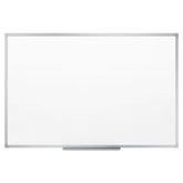 Mead 72 in. x 48 in. Dry Erase Board with Aluminum Frame - Melamine White Surface/Silver Aluminum Frame