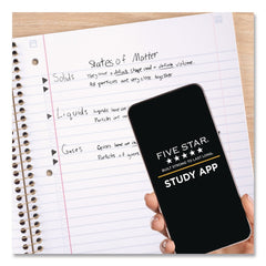 Five Star Brushy Moves Pastel Waves Design Notebook with Study App, 1-Subject, Wide/Legal Rule, Assorted Cover Color, (80)11 x 8.5 Sheets