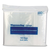 Fantapak Reloc Zippit 6 in. x 6 in. Plastic Zipper Bags - Clear (1000/Box)
