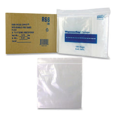 Fantapak Reloc Zippit 6 in. x 6 in. Plastic Zipper Bags - Clear (1000/Box)
