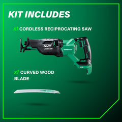 Metabo HPT 36V Brushless 1-1/4 in. Cordless Reciprocating Saw with Orbital Action (Tool Only)