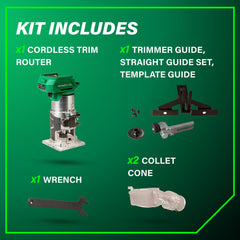 Metabo HPT 18V MultiVolt Brushless Lithium-Ion Cordless Trim Router (Tool Only)