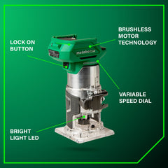 Metabo HPT 18V MultiVolt Brushless Lithium-Ion Cordless Trim Router (Tool Only)