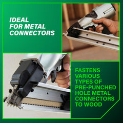 Metabo HPT 36-Degree 2-1/2 in. Strap-Tite Fastening System Metal Connector Strip Nailer with Short Magazine