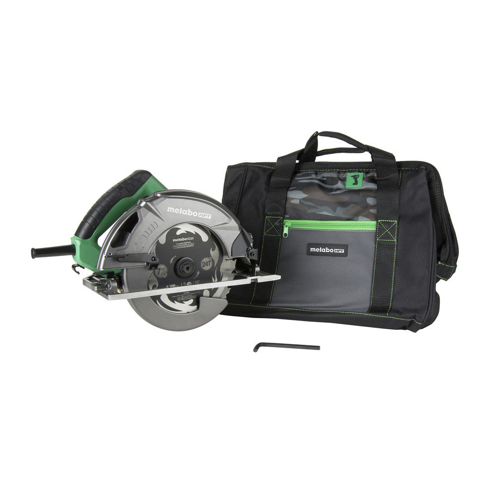 Factory Reconditioned Metabo HPT 15 Amp Single Bevel 7-1/4 in. Corded Circular Saw with Blower Function, and Aluminum Die Cast Base