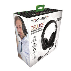 Morpheus 360 Binaural Over the Head Deluxe Multimedia Stereo USB Headset with Adjustable Boom Microphone
