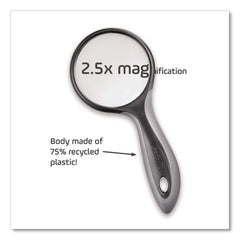 Maped Helix 3 in. Diameter Plastic Lens 2.5X Soft Touch Large Magnifying Glass - Random Assorted Color