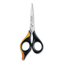 Maped Helix 5.75 in. Long Ultimate Precision Soft Grip Multipurpose Scissors - Straight Black/Orange Handle