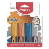 Maped Helix Fluo Peps Metallic Glitter Chisel Tip Highlighter - Assorted Ink/Assorted Barrel (4/Pack)