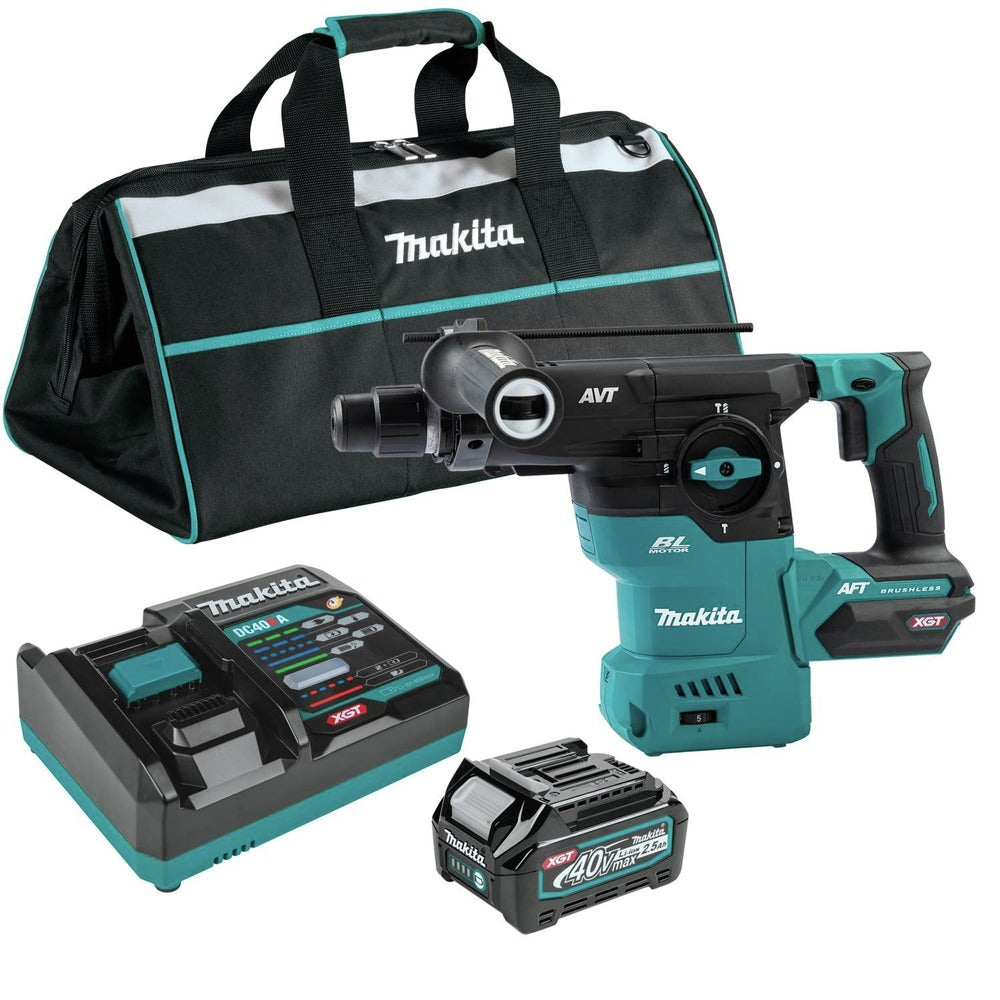 Makita 40V Max XGT Brushless Lithium-Ion 1-3/16 in. Cordless AVT AWS Rotary Hammer Kit (4 Ah)
