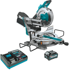 Makita 40V max XGT Brushless Lithium-Ion 10 in. Cordless AWS Capable Dual-Bevel Sliding Compound Miter Saw Kit (4 Ah)