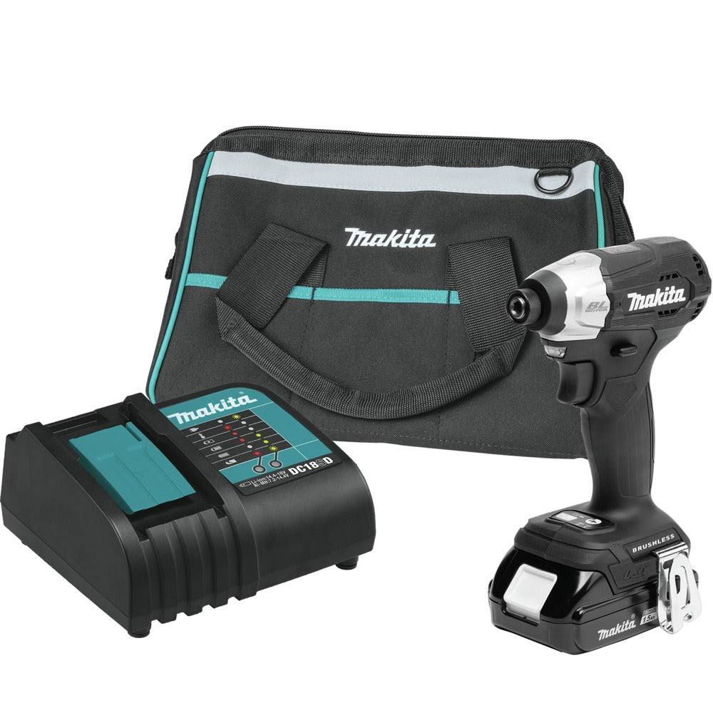 Factory Reconditioned Makita 18V LXT Sub-Compact Brushless Lithium-Ion Cordless Impact Driver Kit (1.5 Ah)