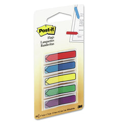 Post-it Flags Arrow 0.5 in. Page Flags - Blue/Green/Purple/Red/Yellow (100/Pack)