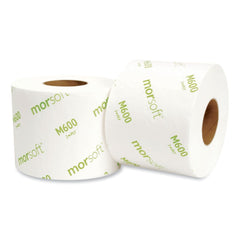 Morcon Paper Morsoft 2-Ply Septic-Safe Controlled Bath Tissue - White (600 Sheets/Roll, 48 Rolls/Carton)