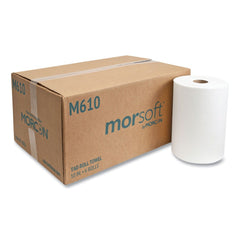 Morcon Paper M610 10 in. x 500 ft. 1-Ply TAD Roll Towels - White (6 Rolls/Carton)