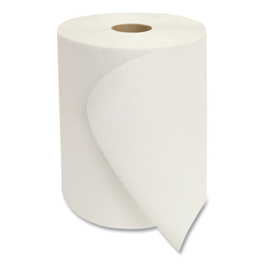 Morcon Paper Morsoft 8 in. x 1000 ft. 1-Ply Universal Roll Towels - White (6/Carton)
