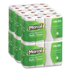 Marcal 100% Recycled 2 Ply Septic Safe Bath Tissue - White (96/Carton)